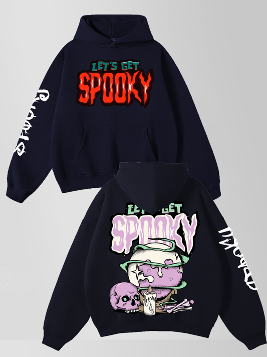 Eerie Vibes Spooky Graphic Hoodie – Haunted Halloween Edition